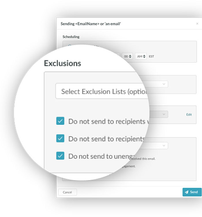 Exclusion lists nieuwe feature SharpSpring